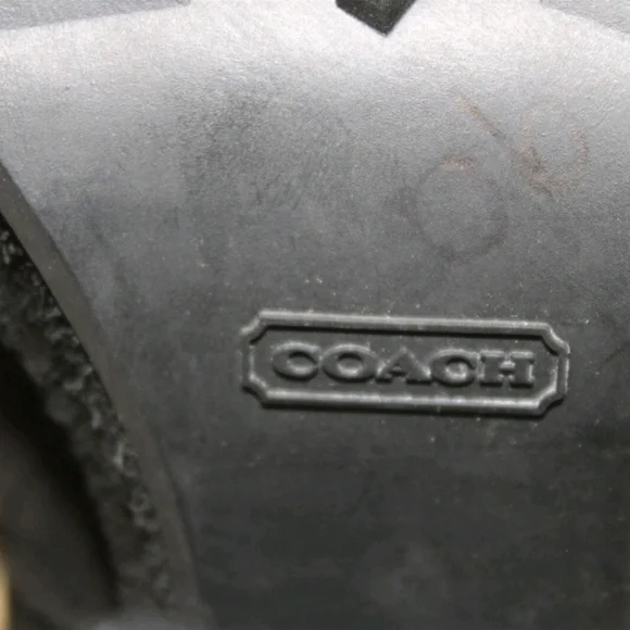 Coach Carol 7.5 Suede Lace Up High Heeled Lugg Soles Moto Ankle Boots - Picture 7 of 11